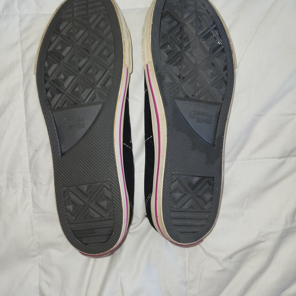 Converse One Star Black Sneakers with Pink Laces - Picture 4 of 8